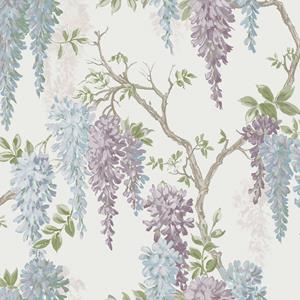 Laura Ashley  Vliesbehang - Wisteria Garden Pale Iris - 10mx52cm