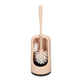 Brumag WC-borstel/toiletborstel met randreiniger en houder beige cm van kunststof -