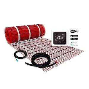 Plieger Heat elektrische vloerverwarmingsmat - wifi thermostaat - 50x300cm - 1.5m2 - 225W - rood 220311