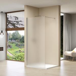 Van rijn Inloopdouche  Products Vaste Wand 100 x 200 cm Gesatineerd Glas