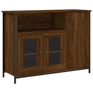 VidaXL Dressoir 100x35x75 cm bewerkt hout bruin eikenkleur