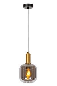 Lucide Pendelleuchte Joanet in Rauchglas und Schwarz E27