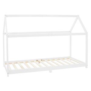 ML-Design Kinderbed 90 X 200 Cm Met Dak En Lattenbodem, Wit