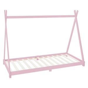 ML-Design Kinderbed Tipi 90 X 200 Cm Met Lattenbodem, Roze, Indianenbed Van Massief Hout