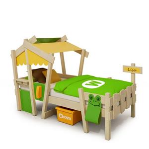 Wickey Kinderbett Crazy Candy - Holzbett, Spielbett 90 x 200 cm (Holzpaket aus Pfosten und Brettern, Spielbett für Kinder), Massivholzbett