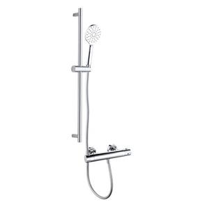 4bathroomz Flower Silver Thermostaatkraan Met Glijstang - Chroom