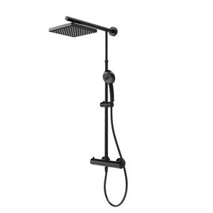 Gebr. Schulte Duschsystem D964168, Komplett-Set, mit Hand- und extra gro&szlig;er Kopfbrause, Umsteller, Sicherheits-Thermostat