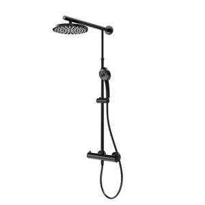 Gebr. Schulte Duschsystem D964068, Komplett-Set, mit Hand- und Tellerkopfbrause, Umsteller, Sicherheits-Thermostat