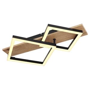 Deckenleuchte ¦ schwarz ¦ Maße (cm): B: 47,5 H: 8,5 T: 31  - Möbel Kraft