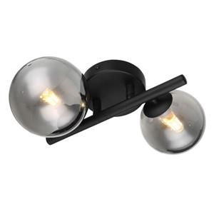 Globo Zwarte wandlamp Riha 2-lichts 56133-2W