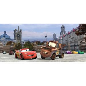 Disney Poster Cars Bruin, Rood En Blauw - 600872 - 202 X 90 Cm