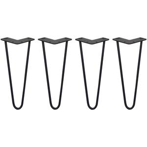 monstershop Skiski Legs 4 x 2 Streben Hairpin-Legs Haarnadelbeine Haar-Nadel-Beine Haarnadel-Beine Tischbeine Stuhlbeine Möbelfüße Möbelfuß Möbelbeine