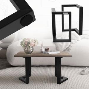 ml-design Tischbeine Arrow 2er Set, 38x43 cm, Schwarz matt, aus Metall, Industriedesign, V-Form, Kufengestell für Esstische & Schreibtische, Tischgestell