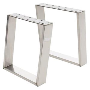 ML-Design Set Van 2 Tafellopers 80grad Inclinatie, 40x43 Cm, Zilver, Profiel 8x2cm