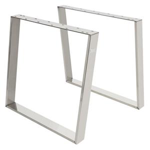 ML-Design Set Van 2 Tafellopers 80grad Helling, 75x72 Cm, Zilver, Profiel 8x2 Cm