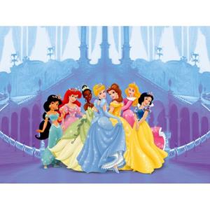 Disney Fotobehang Prinsessen Blauw, Roze En Paars - 600358