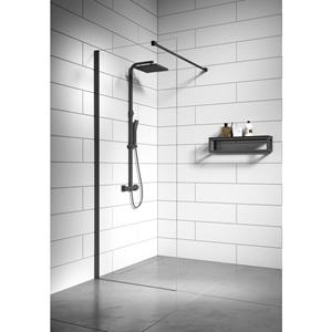 Badplaats Douchewand Florida 60 x 200 cm - Zwart – Inloopdouche 8 mm Veiligheidsglas