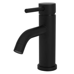 luxebath Waschtischarmatur für Badezimmer, 150x54x175 mm, Schwarz matt, aus Messing, Rund, Mischbatterie für Heißes und Kaltes Wasser, Einhebelmischer mit