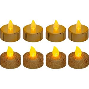 Feeric lights & Christmas Feeric Lights And Christmas Led Waxinelichtjes - 8x Stuks - Goud