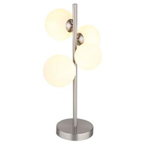 Tischleuchte ¦ silber ¦ Maße (cm): B: 27 H: 51 T: 23  - Möbel Kraft