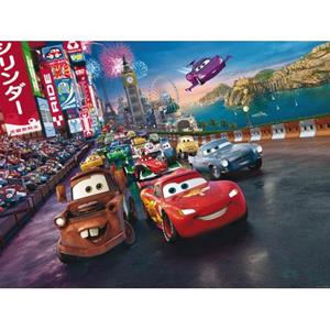 Disney Fotobehang Cars Rood, Blauw En Geel - 600582