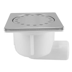 Aqua Splash Doucheplug 10X10 cm Zij Uitlaat RVS 