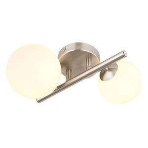 Globo Wandlamp Riha Led Metaal Nikkel 2x G9 Led