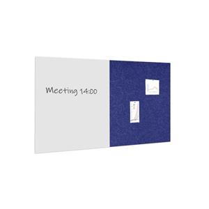 IVOL Whiteboard / Prikbord Pakket 100x200 Cm - 1 Whiteboard + 1 Akoestisch Paneel - Donkerblauw