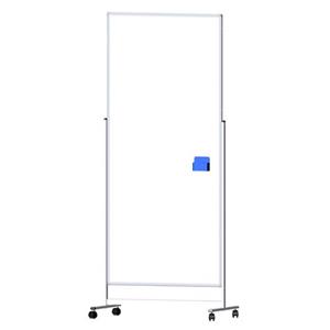 IVOL Verrijdbare Scheidingswand Whiteboard - Dubbelzijdig Magnetisch - 200x90 Cm - Wit