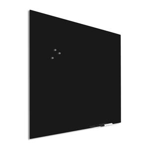 IVOL Premium Glassboard Met Blinde Bevestiging - 100x100 Cm - Zwart