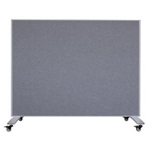 IVOL Mobiele Scheidingswand - Akoestisch Paneel/whiteboard - 160x120 Cm - Grijs/wit