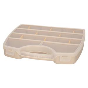 PlasticForte Koffertje/opbergdoos/sorteerbox - 13-vaks - Beige