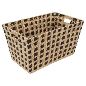 5five Rieten Opbergmand - Beige/zwart - 55 X 35 X 30 Cm