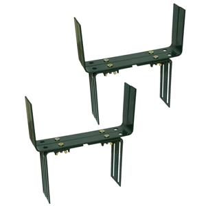 Geli Set van 4 verstelbare metalen balkon/muurbeugels 12 t/m 23,5 cm in de kleur donker groen -