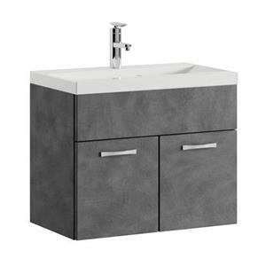 Badplaats Badkamermeubel Montreal Set 01 60 x 35 cm - Donker Grijs - Badmeubel met Wastafel