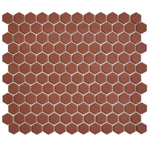 The Mosaic Factory Hexagon vloertegel - 26x30cm - Hexagon - Porselein Terra Cotta- Mat HM23012