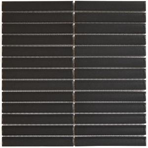 The Mosaic Factory Sevilla wandtegel - 29.6x29.9cm - Rechthoek - Porselein Carbon Gray- Mat SEF-OH-20925