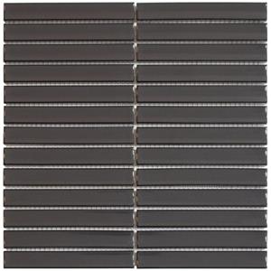 The Mosaic Factory Sevilla wandtegel - 29.6x29.9cm - Rechthoek - Porselein Carbon Gray- Glans SEF-OH-20915