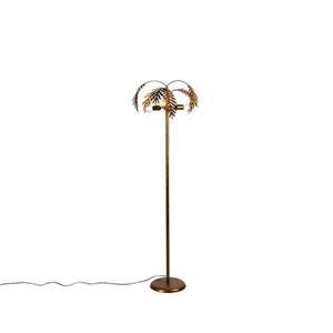 qazqa Vintage Stehlampe Gold 3-Licht - Botanica - Gold/Messing