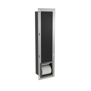 Boss & Wessing Reserve Toiletrolhouder Inbouw BWS Colorato Inclusief Inzetstuk Geborsteld Gunmetal