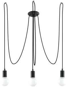 SL.0370 Pendelleuchte edison 3 schwarz l: 60, b: 60, h: 30cm, Fassung E27, dimmbar - Sollux