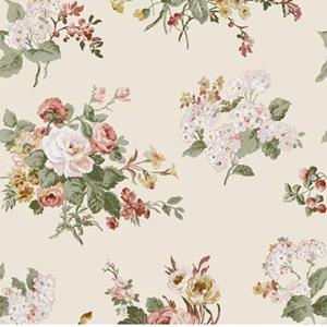 LAURA ASHLEY Vliestapete "Laura Ashley Rosemore Pale Sable Vliestapete", geblümt, Laura Ashley Rosemore Pale Sable Vliestapete