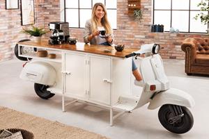 Invicta Interior Barkast Scooter 250cm Mangohout wit/ 42104