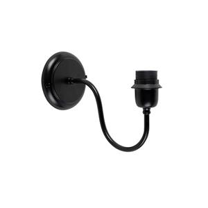 qazqa Wandleuchte Combi Classic schwarz - Schwarz