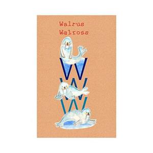 Komar Wanddecoratie ABC Animal W Wanddecoratie - zonder lijst (1 stuk)