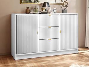Mobistoxx Dressoir RAMAZANI 2 deuren 3 lades wit
