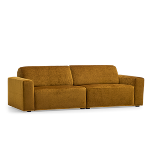 Prominent 2,5-Zitsbank Brooklyn Cognacbruin Stof