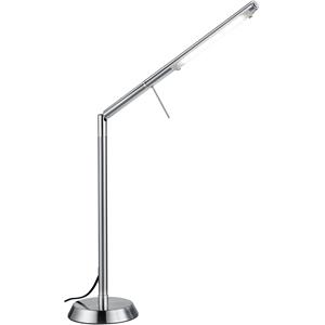 BES LED LED Vloerlamp - Trion Filiga - 6W - Warm Wit 3000K - 1-lichts - Dimbaar - Rond - Mat Nikkel - Aluminium