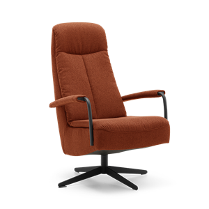 Prominent Draaifauteuil C-104 Donkeroranje Stof