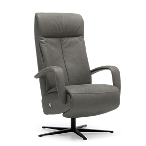 Prominent Relaxstoel S-100 Donkergrijs Leer